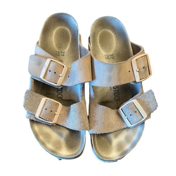 BIRKENSTOCK Pink Light Rose Suede Nubuck Arizona Women's Sandals EU 37 US 6 6.5 - Picture 2 of 10